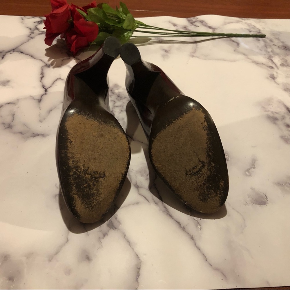 Stuart Weitzman Square Toe Pumps Ruby Red Sz 6 - image 7